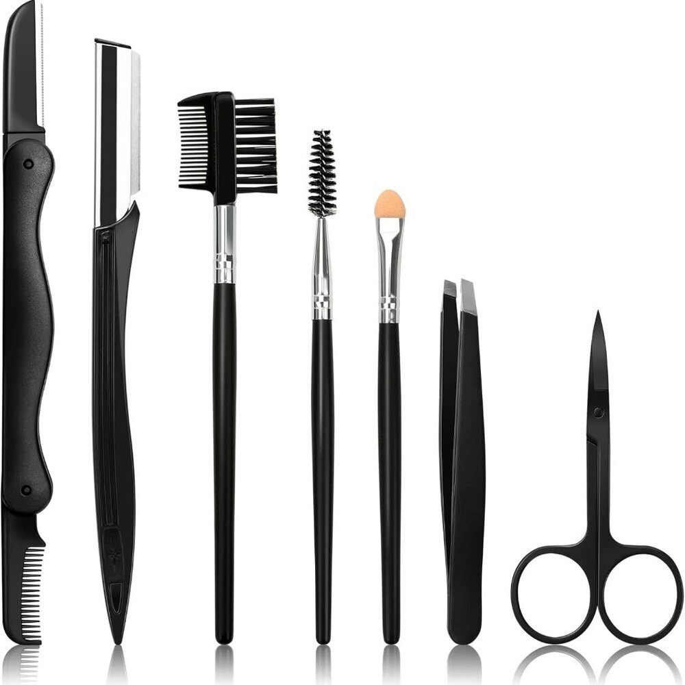 Eyebrow Razor, 7 In 1 Eyebrow Kit, Eyebrow Trimmer Set Including Brow Razors, Br